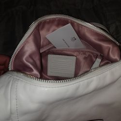 New With Tags Pink And White Coach Bag