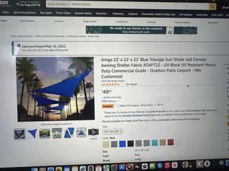22 Foot Outdoor Triangle Patio Canopy