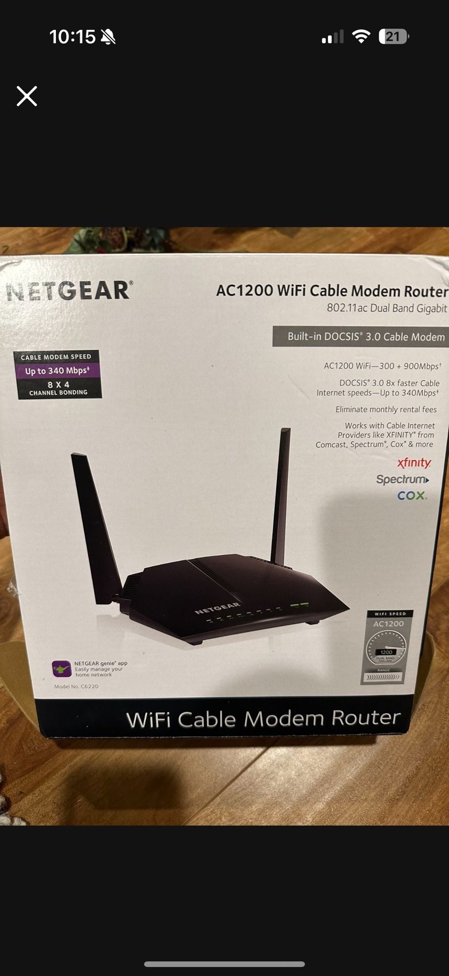 Netgear AC1200 Wi-Fi Cable Modem Router