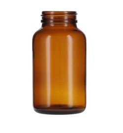 Amber Glass Wide-Mouth Glass Bottle