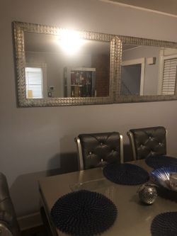 Two silver mirrors $50 each
