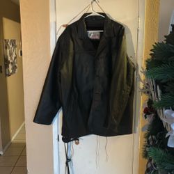 Leather Jacket With Liner.  2XL