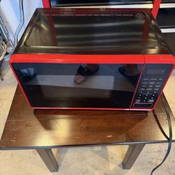 Red and black microwave