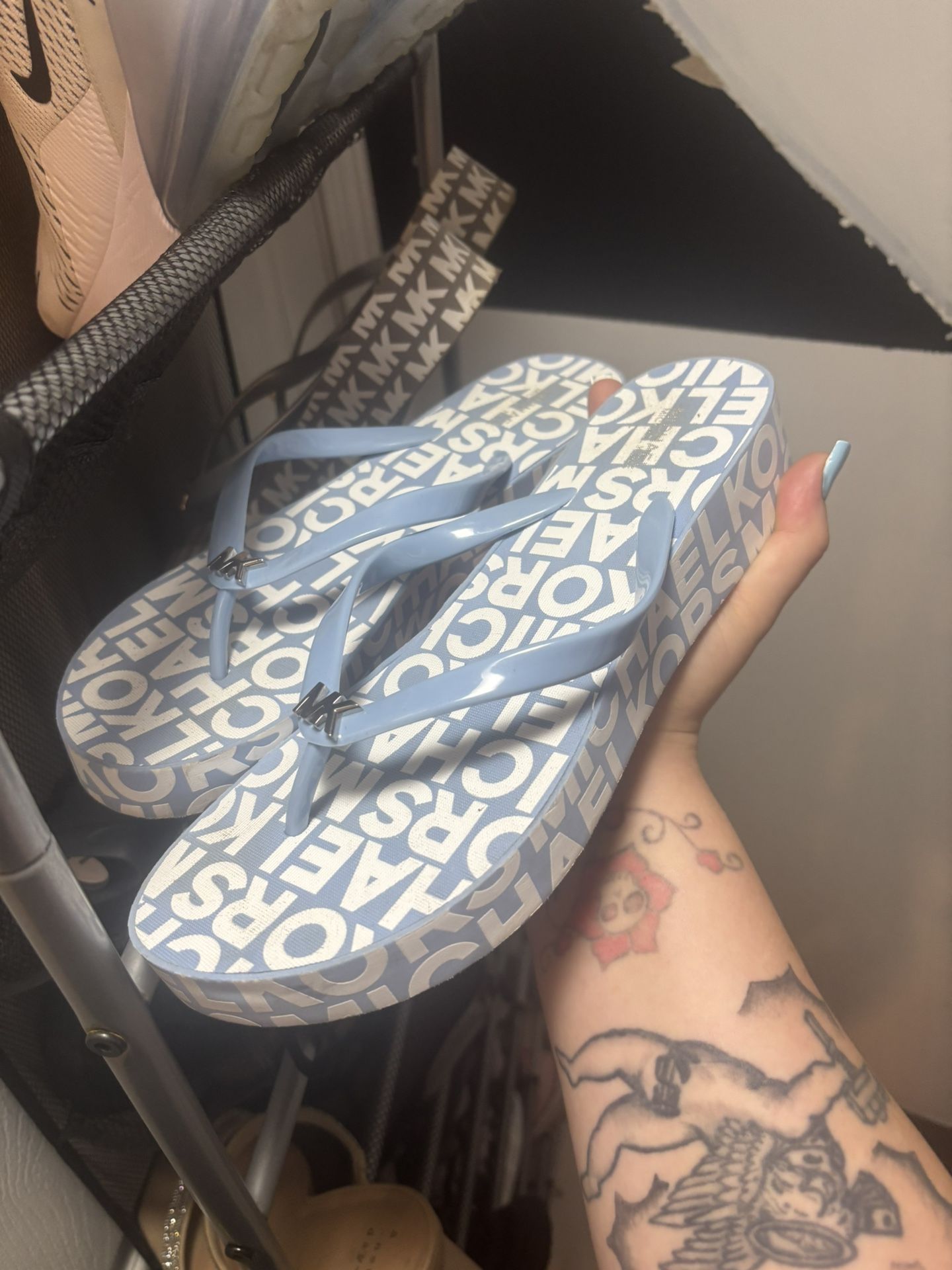 Michael Kors Wedged Flip Flops