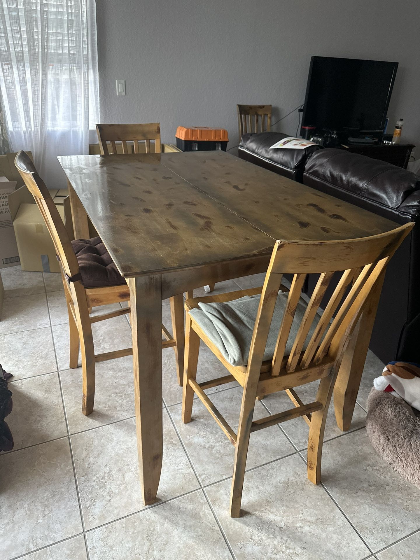 Tall Wooden Table 