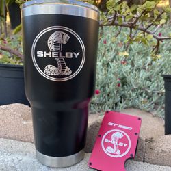 Ford Shelby Style Tumbler/ Card Wallet