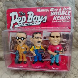 The Pep-Boys Manny, Moe and Jack Bobblehead Set Limited Edition NEW IN BOX! RARE
