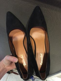 Brand new black suede pumps size 10