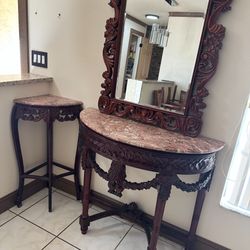 Console Table ,with Mirror and Corner Table