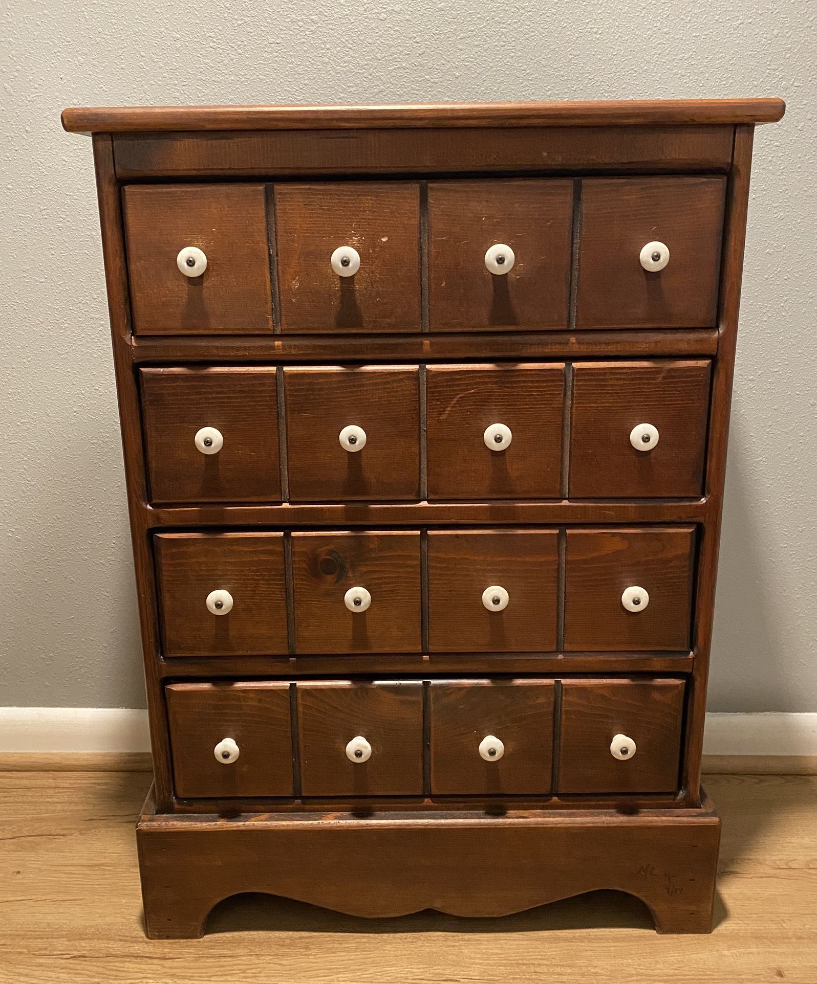 Habersham Apothecary Style all Wood Country Accent small Dresser Chest Cabinet 