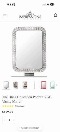 Vanity impressions mirror