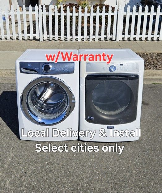 Electrolux Washer & Maytag Electric 220v Dryer Set