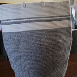 Tall Round Woven Storage Basket