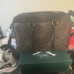 Coach Men's Charles Flight Bag, Mahogany/Brown/Black