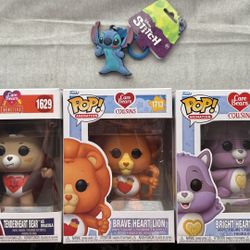 Funko Pop Care Bears Cousins Bundle (Brave Heart, Bright Heart, Tenderheart)
