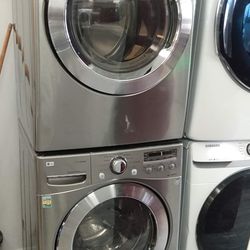 LG Washer And Gas Dryer Stainless Steel  Set For $750