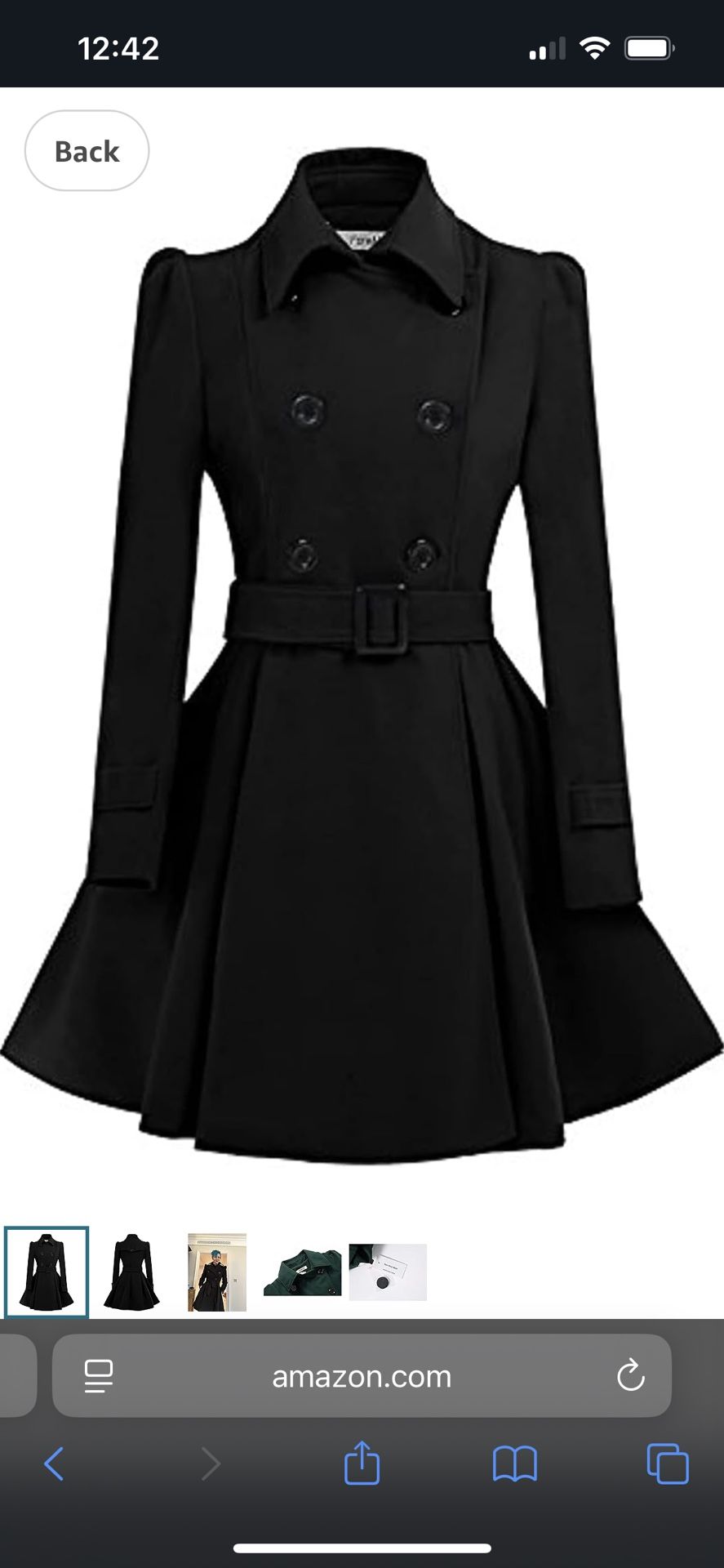 ForeMode Double Breasted Tie Waist Women’s Jacket 