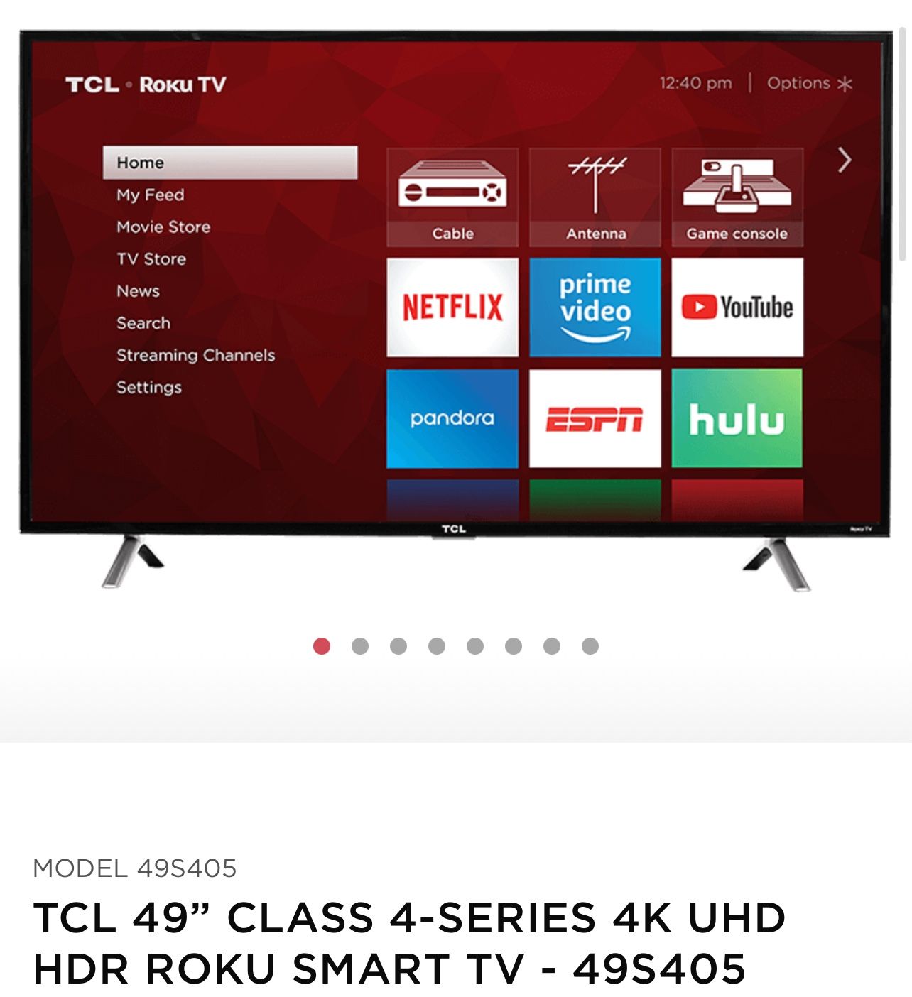 TCL 49S405 4K UHD HDR Roku Smart TV 49”