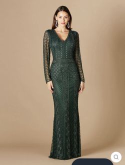 Emerald LARA 29365 - LONG SLEEVE BEADED DRESS