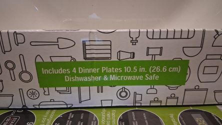 Set of 4 Dinner Plates 10.5 Inch