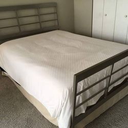 Crate and Barrel Metal Queen Bed Frame