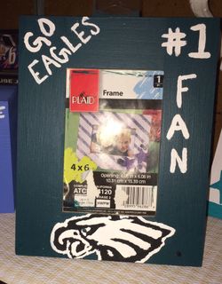 Hand painted NFL picture frame