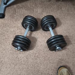 Dumbbells. 40lbs Each Dumbbell 