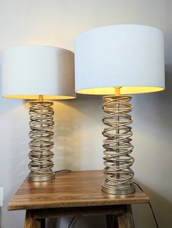 Pair Of Designer Table Lamps - Uttermost Amarey - Retails New @ 388 Each