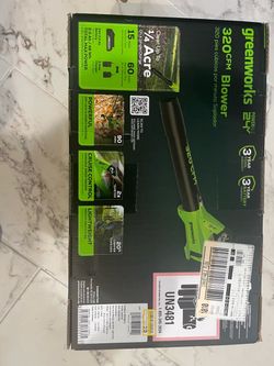 Greenwork 24V cordless blower kit, new still in the unopened box.