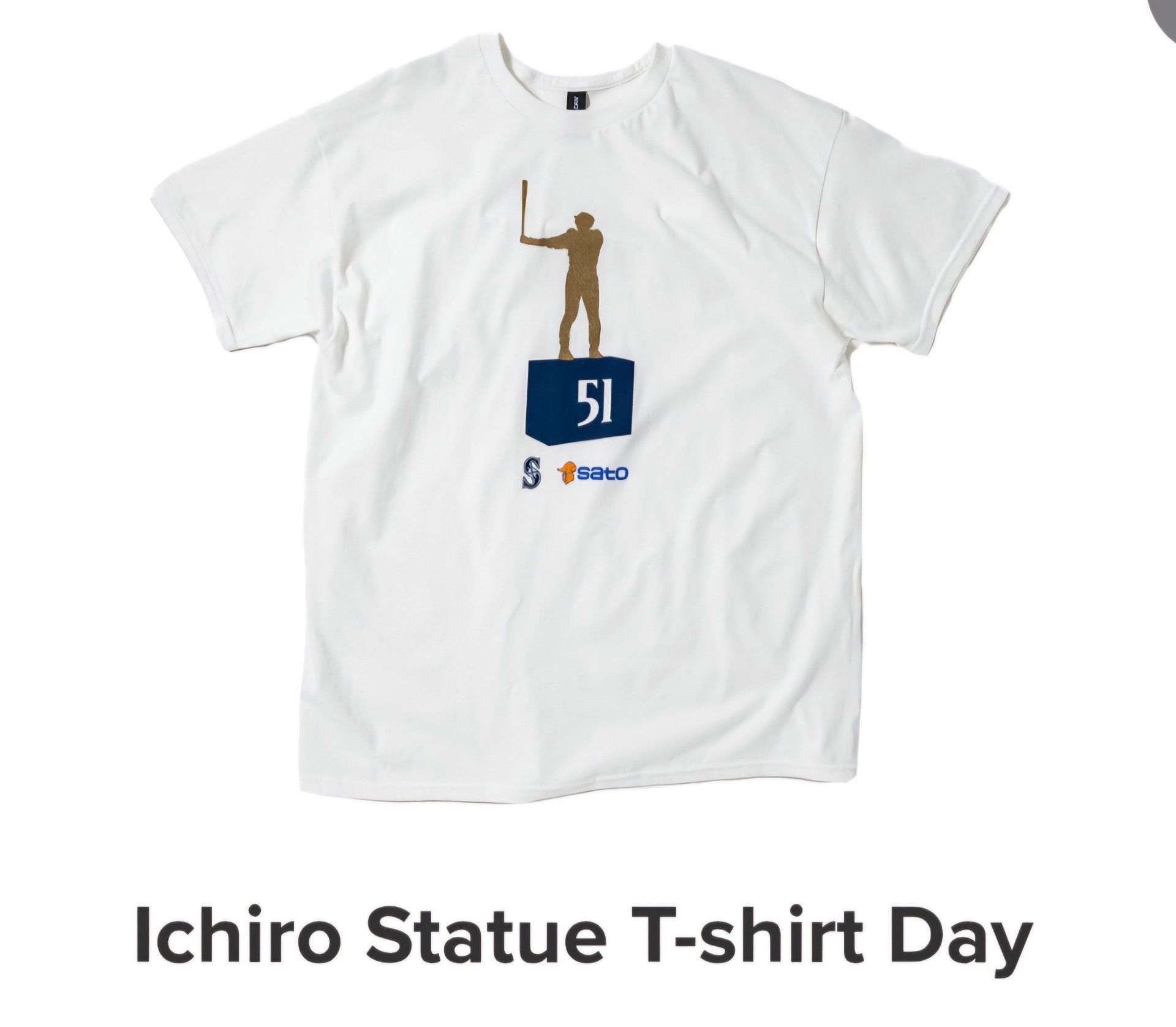 2026 T-Shirt 2XL or XL Sized Ichiro Suzuki Statue Seattle Mariners SGA 4/12