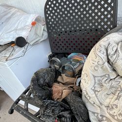 Two Hampton Bay Wrought Iron Bistro Metal Chairs