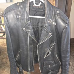 Leather Biker Style Jacket