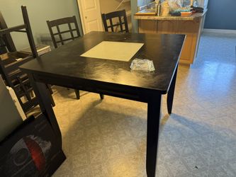 Wood Table and 4 Chairs