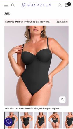 Shapellx AirSlim® Strapless Thong Bodysuit