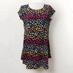 Bundle Of 2 Girl Dresses Size 14 Plus XL Youth Stretch Rainbow Dresses Multicolor Hearts 💕 