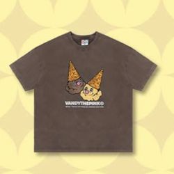VANDY THE PINK Pop up BROWN T SHIRT Size 2xl