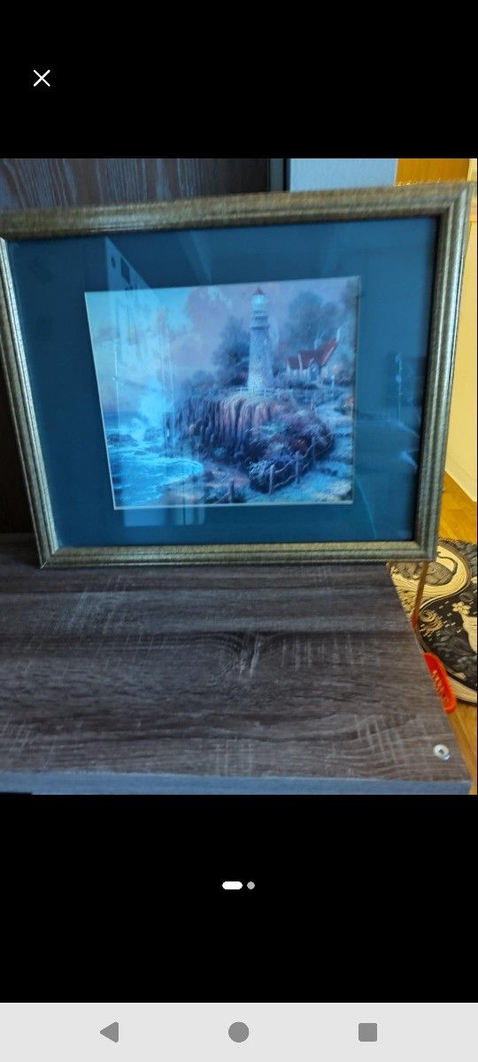 ($15) 2 Thomas Kinkade Framed Prints