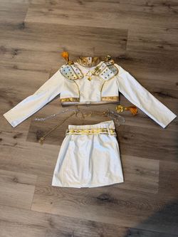 KPop Demon Hunters Rumi Costume – White & Gold – Kids Size 150