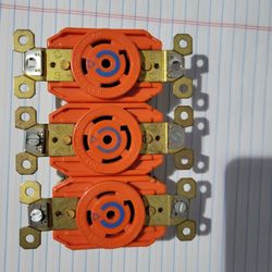 Hubbel 30 AMP 120V/208V 3- Phased Isolated Ground Twist Lock Outlets. (3) for $5