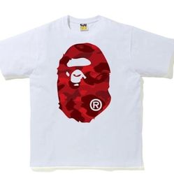 Bape Color Camo Big Ape Head Tee White