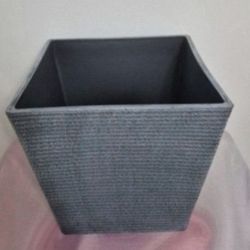 *** NEW LOW PRICE *** 14" Tall Gray Square Resin Planter @ Lasting Creations
