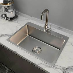24" Utility Sink Stainless Steel Kitchen Sink Drop-in