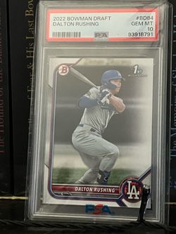 2022 Bowman Draft Dalton Rushing #BD84 PSA 10 GEM MINT Dodgers