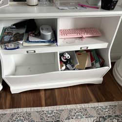 White Wood Bookshelf 