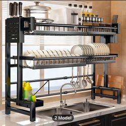 The Sink Tray Drain Drying Rack , 2 Layers 