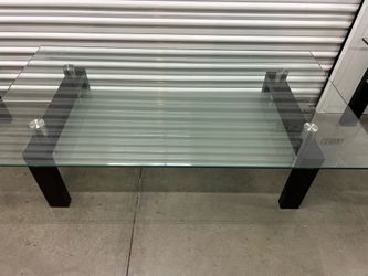 Modern glass top coffee table set