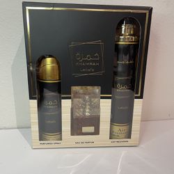 KHAMRAH Lattafa Man Set Fragance, Bodyspray And Air Freshener 