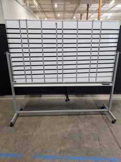 Large Rolling Dry Erase Board with Metal Stand