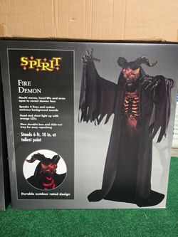 Spirit Halloween Fire Demon Animatronic 6ft 10in