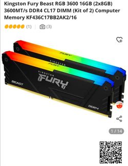 Kingston Fury Beast DDR4 RAM Kit (2 Sticks)